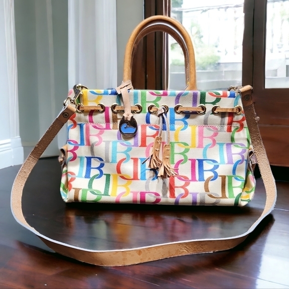 Dooney & Bourke Handbags - Dooney & Bourke Vintage Tasseled Multicolored Satchel Handbag Bag - OS